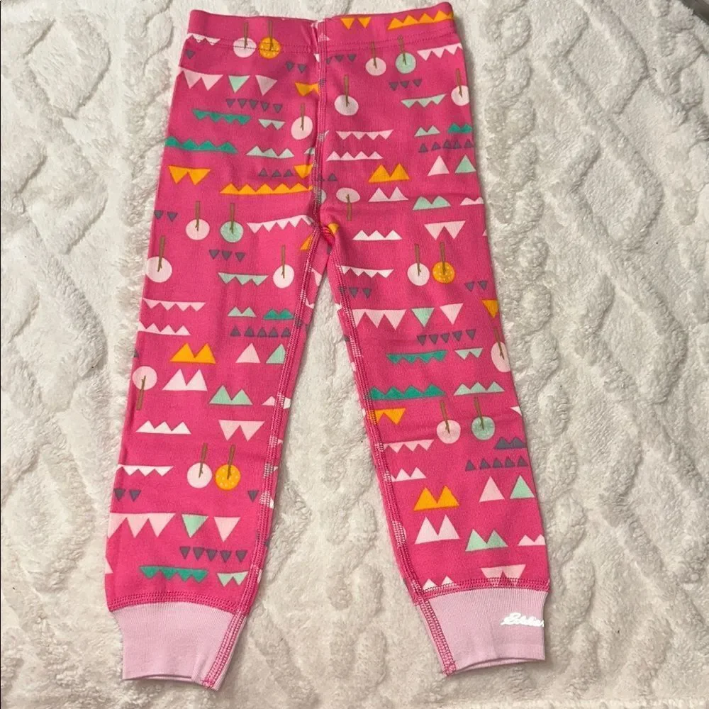 Eddie Bauer 2T Toddler Girl Azalea Pink Long Sleeve Jogger Pants Cotton PJ Set